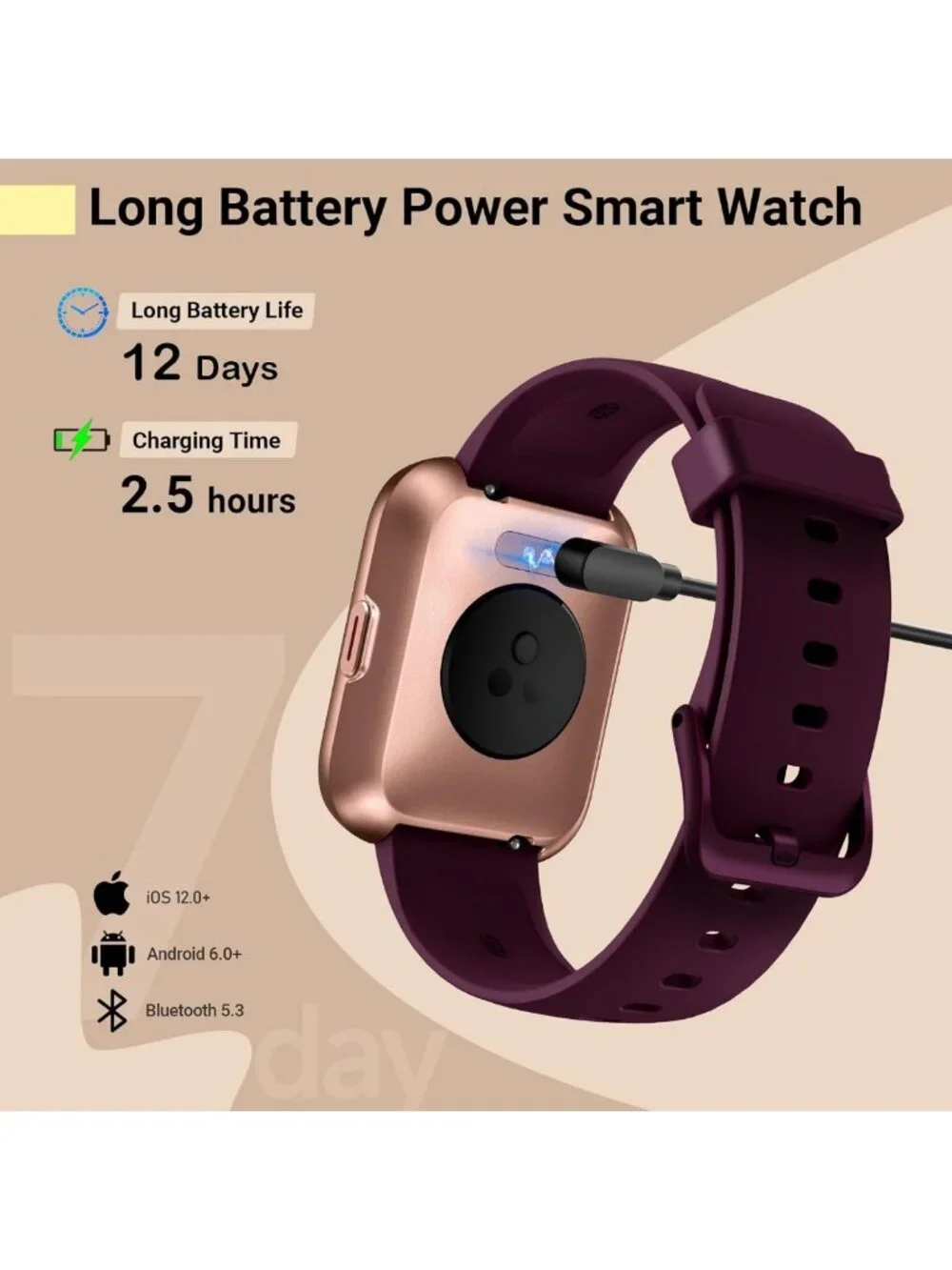 Stylish Fitness Smart Watch for Women - Heart Rate, Sleep Tracking, Alexa Alerts
